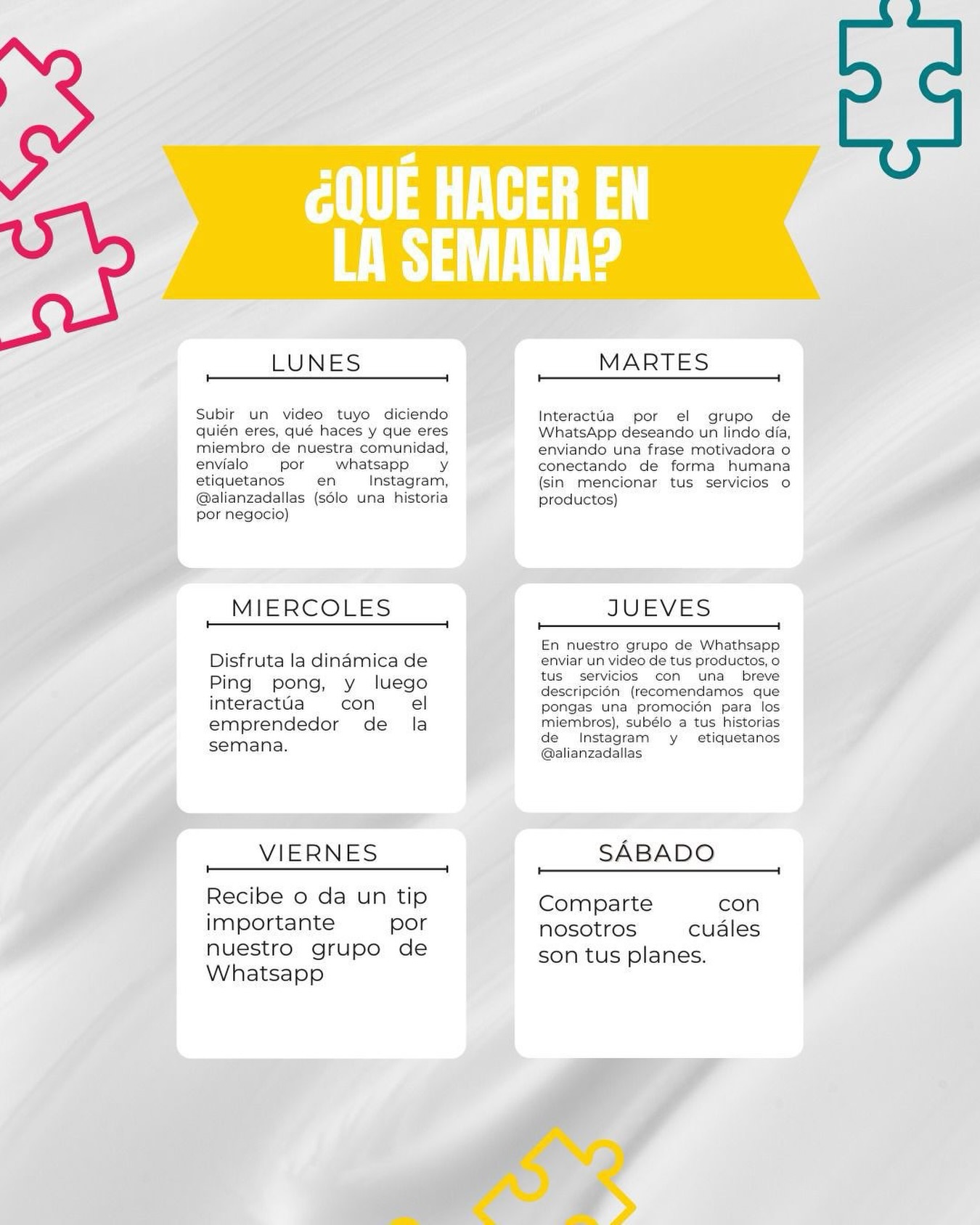 ¿Qué puedes hacer si eres parte de nuestra comunidad? ⬆️

Aquí te dejamos todo para que aproveches al máximo tu membresía 🙌🏻🩷